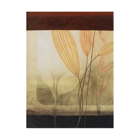 Pablo Esteban 'Leaves With Border' Canvas Art,18x24